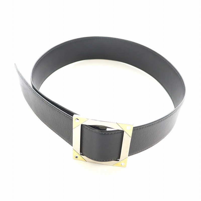 Christian Dior 黒 レザー ベルト