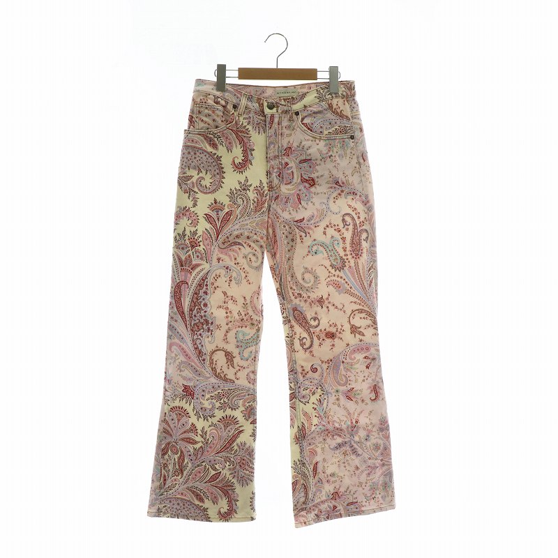 エトロ　ペイズリー柄ジーンズ ETRO ペイズリー ワイドジーンズ | ブルー | FARFETCH JP