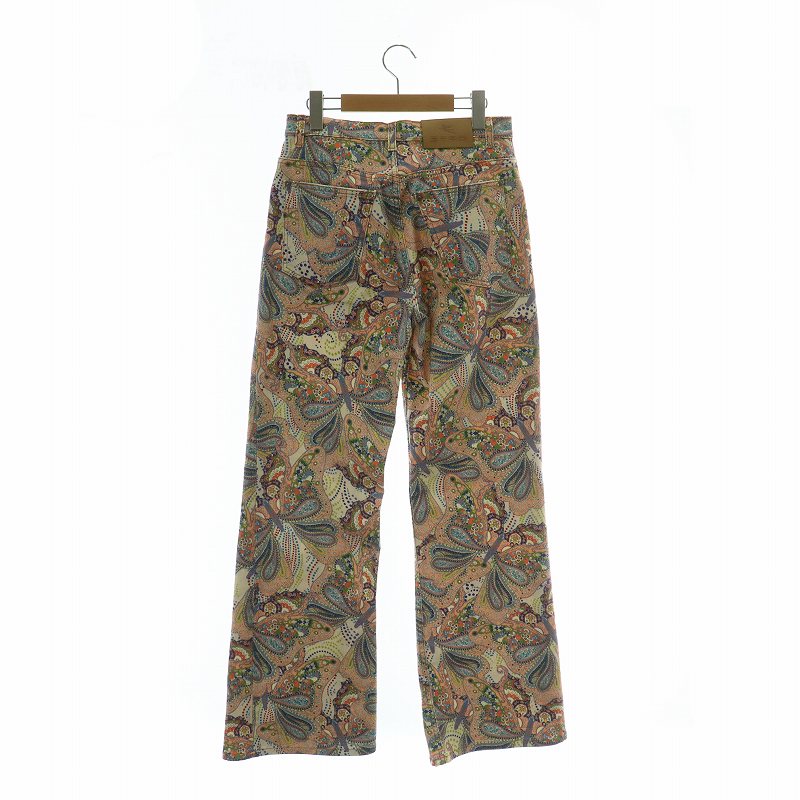 極美品✨エトロ　デニムパンツ　ペイズリー柄　ペガサス金具　洗える　青　L 極美品✨エトロ デニム風パンツ ペイズリー柄 ペガサスロゴ 洗える 青