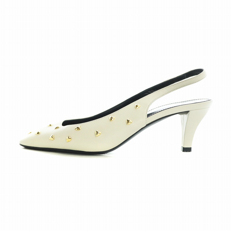 イヴ・サンローラン ロゴヒール パンプス 24cm サンローラン パンプス ロゴ