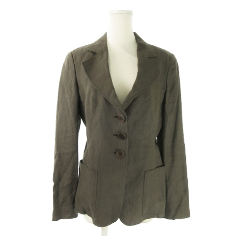 ARMANI COLLEZIONI テーラードジャケット　リネン　コットン アルマーニ コレツィオーニ ARMANI COLLEZIONI リネンジャケット