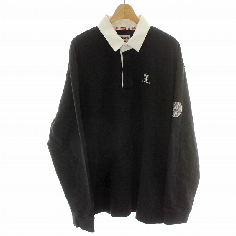 Supreme ブラック ラガーシャツ 【公式通販】