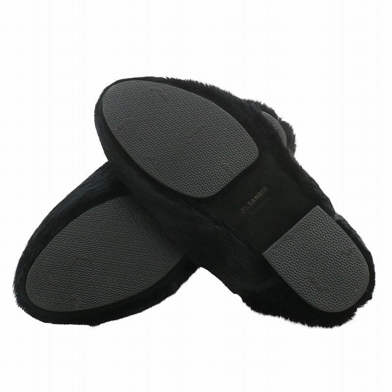 最終処分セール‼️JIL SANDER ブラックファーサンダル 最終処分セール‼️JIL SANDER ブラックファーサンダル