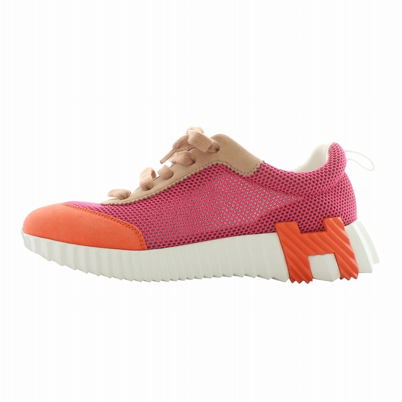 エルメス HERMES バウンシング BOUNCING スニーカー メッシュ スエード 