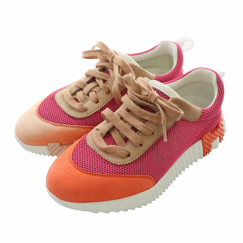 エルメス HERMES バウンシング BOUNCING スニーカー メッシュ スエード 
