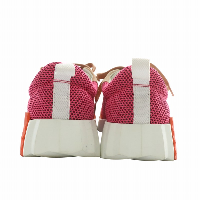 エルメス HERMES バウンシング スニーカー メッシュ シェーブルヴェロア ホワイト H232173Z レディース 中古 国内正規品 エルメス 42バウンシング スニーカー メッシュ×スエード 黒