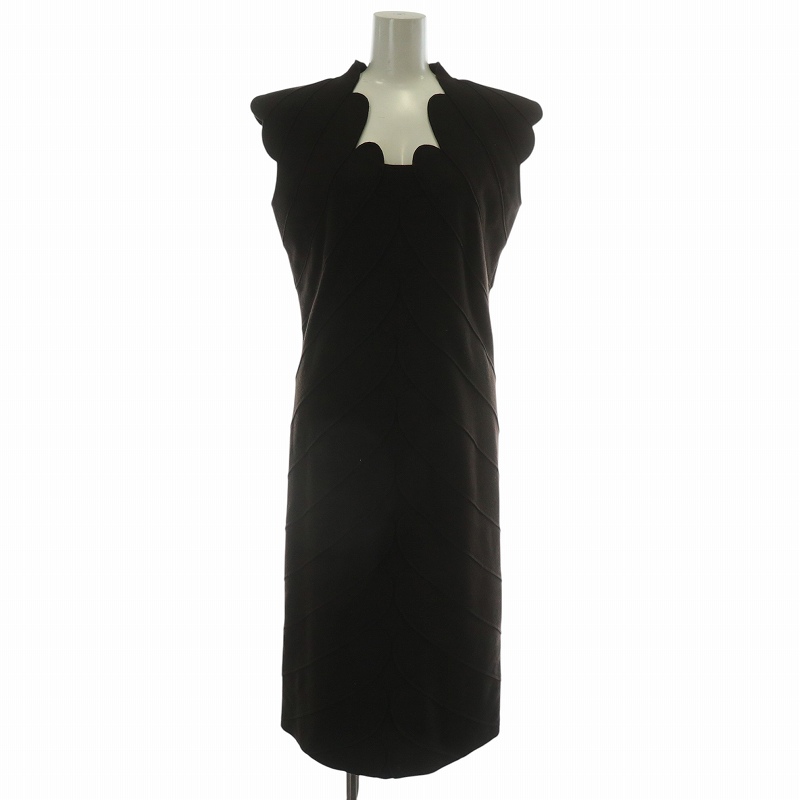 フェンディ FENDI ワンピース ドレス ウール ノースリーブ ロング