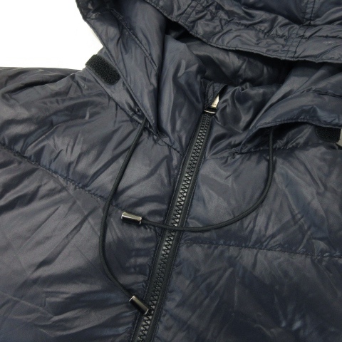 新品！Theory ダウン裏地 セオリー Theory ダウンジャケット フーディ ジップアップ 38 M 紺