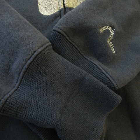 エヴィス EVISU ジップアップパーカー スウェット 長袖 カモメ刺繍 裏