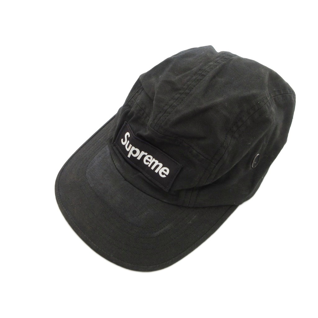 【美品】SUPREME CAMP CAP USA製 黒（Ｆ） シュプリーム SUPREME MILITARY CAMP CAP ジェットキャップ