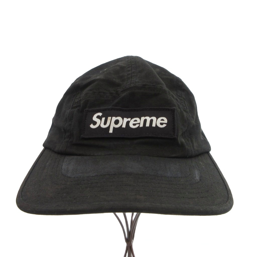 Supreme 黒 キャップ ロゴ入り ジェットキャップ シュプリーム SUPREME MILITARY CAMP CAP ジェットキャップ