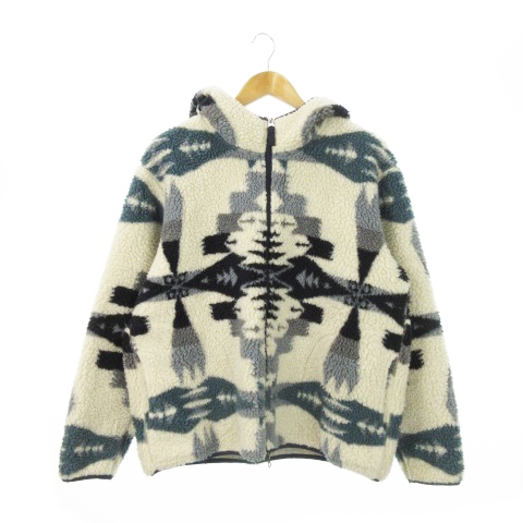 値下げ！ニコアンド別注 PENDLETON ペンドルトン ボアパーカー L 黒 