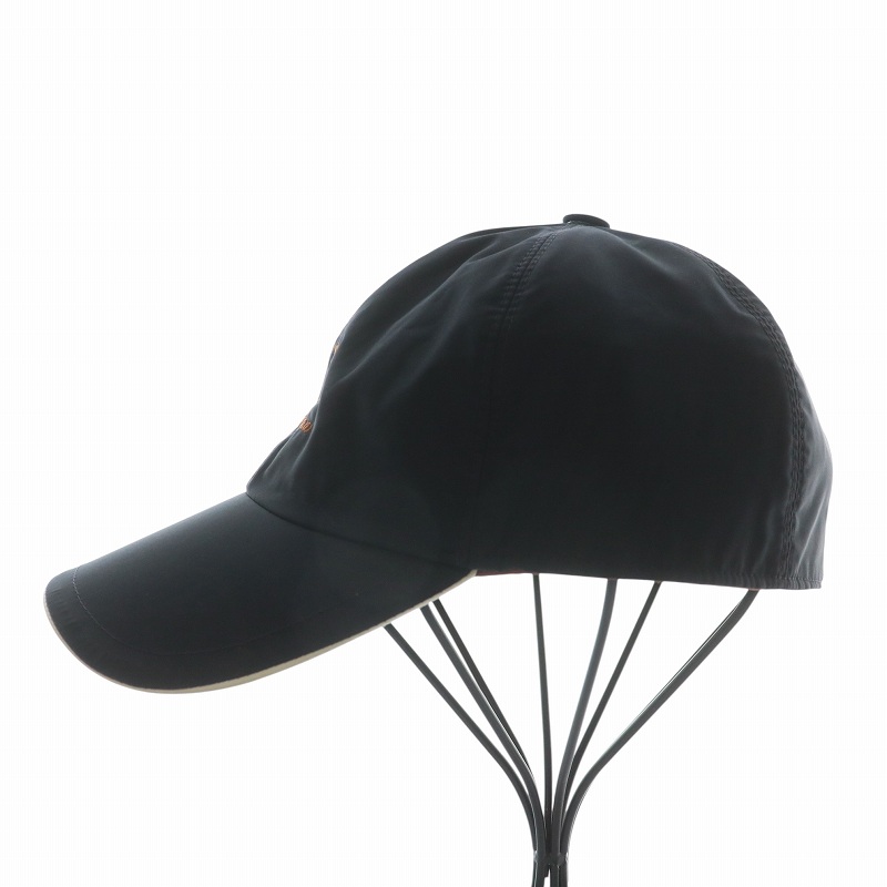 ロロピアーナ Loro Piana 帽子 キャップ ロゴ 刺繍 L 紺 ネイビー /XZ