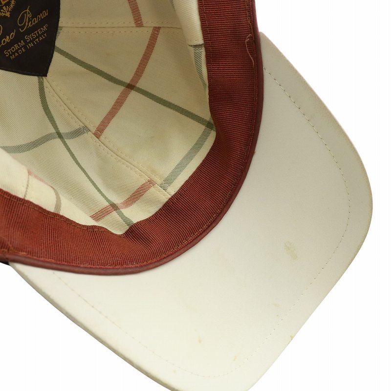 ロロピアーナ Loro Piana 帽子 キャップ ロゴ 刺繍 L 紺 ネイビー /XZ