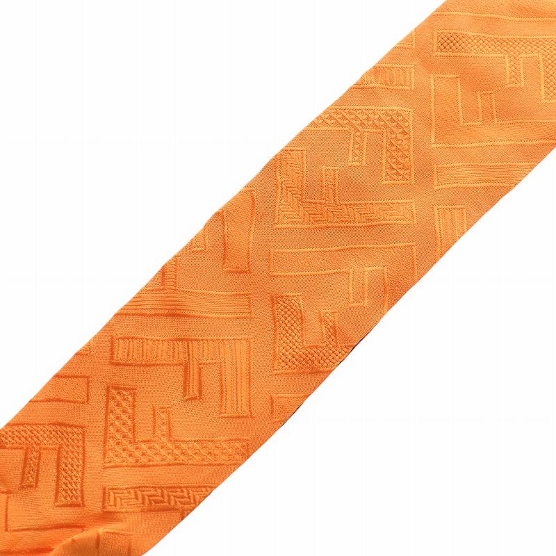 FENDI フェンディ ラッピー ロゴ オレンジ スカーフ マルチカラー