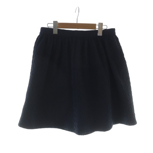 プラダ PRADA ミニスカート フレア ジップフライ ロゴ 38 S 紺 プラダ PRADA ミニスカート フレア ジップフライ ロゴ 38 S 紺