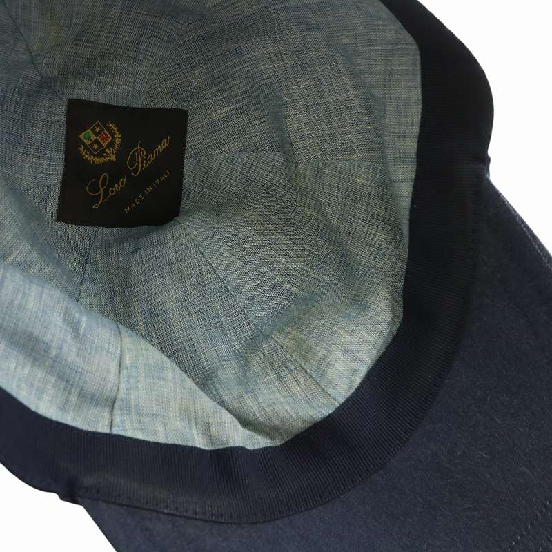 ロロピアーナ Loro Piana 帽子 キャップ コットン ロゴ 刺繍 L 紺 ロロピアーナ Loro Piana 帽子 キャップ コットン ロゴ 刺繍 L 紺