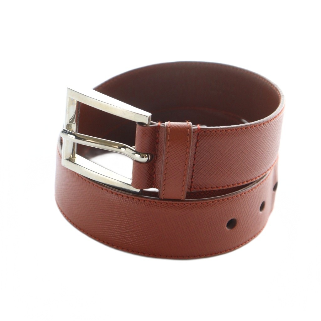 PRADA レザー ブラウン バックル ブレスレット ブレスレット/レザー