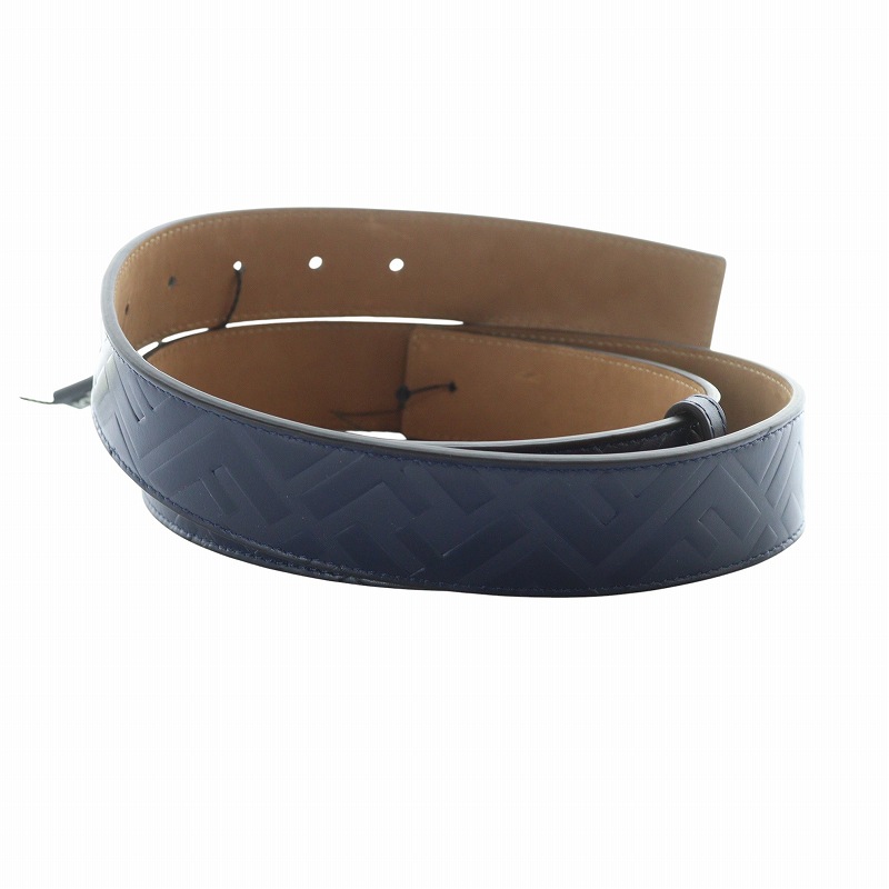 未使用品 フェンディ FENDI 替えベルト タグ付き 金具なし ロゴ レザー