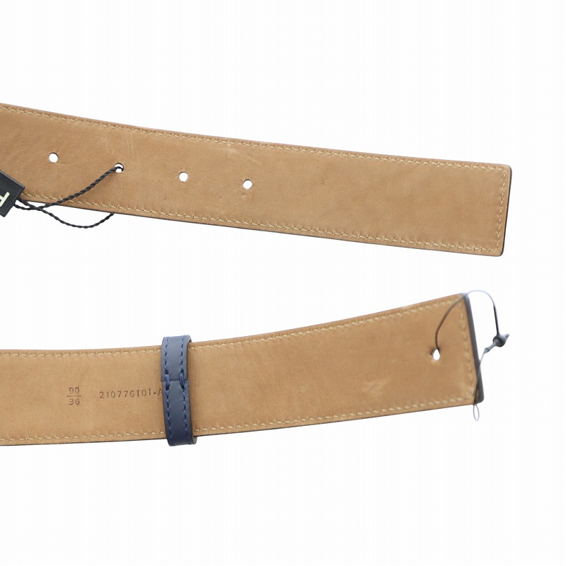 未使用品 フェンディ FENDI 替えベルト タグ付き 金具なし ロゴ レザー