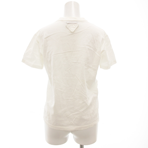 プラダ PRADA Tシャツ カットソー 半袖 クルーネック 三角タグ S 白  