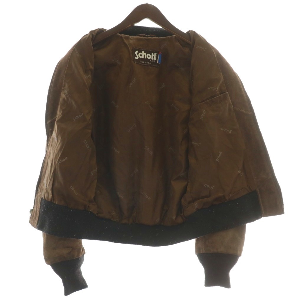 ショット SCHOTT レザージャケット MA-1 ブルゾン アウター スエード 