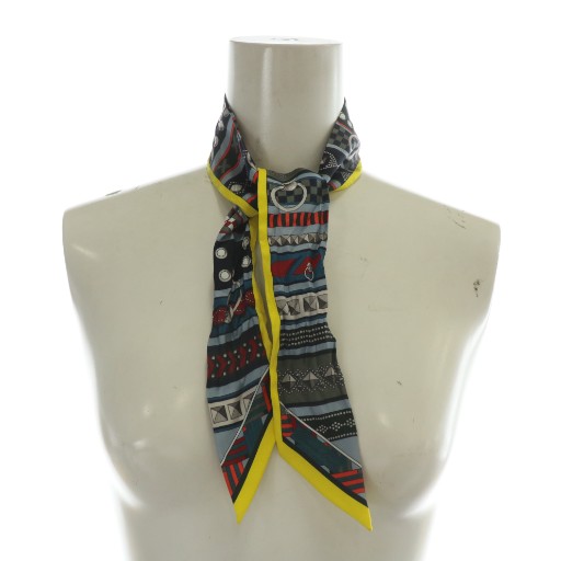 エルメス HERMES ツイリー Colliers de chiens スカーフ 絹 シルク 総  