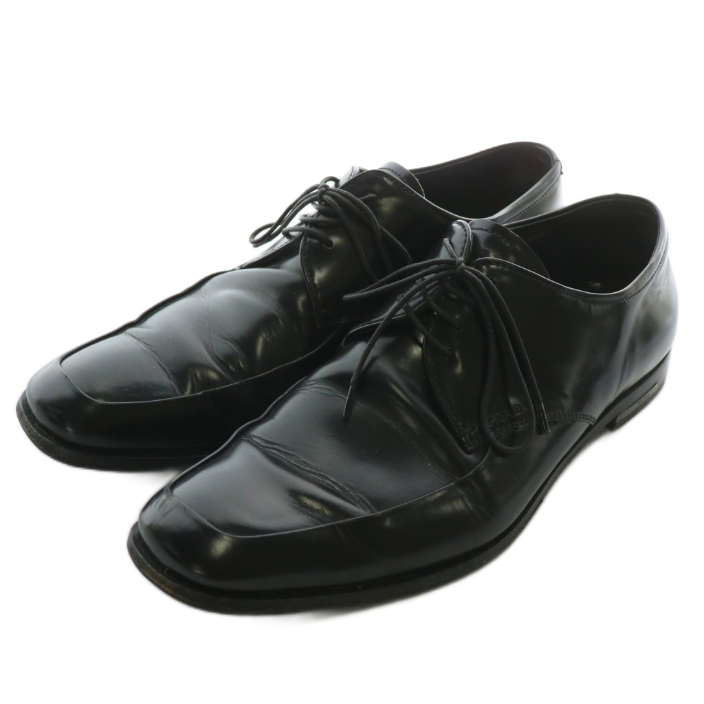 PRADA/スクエアトゥレザーシューズ プラダPRADA スクエアトゥレザーシューズ 黒5 1/2(24.5cm位) (K