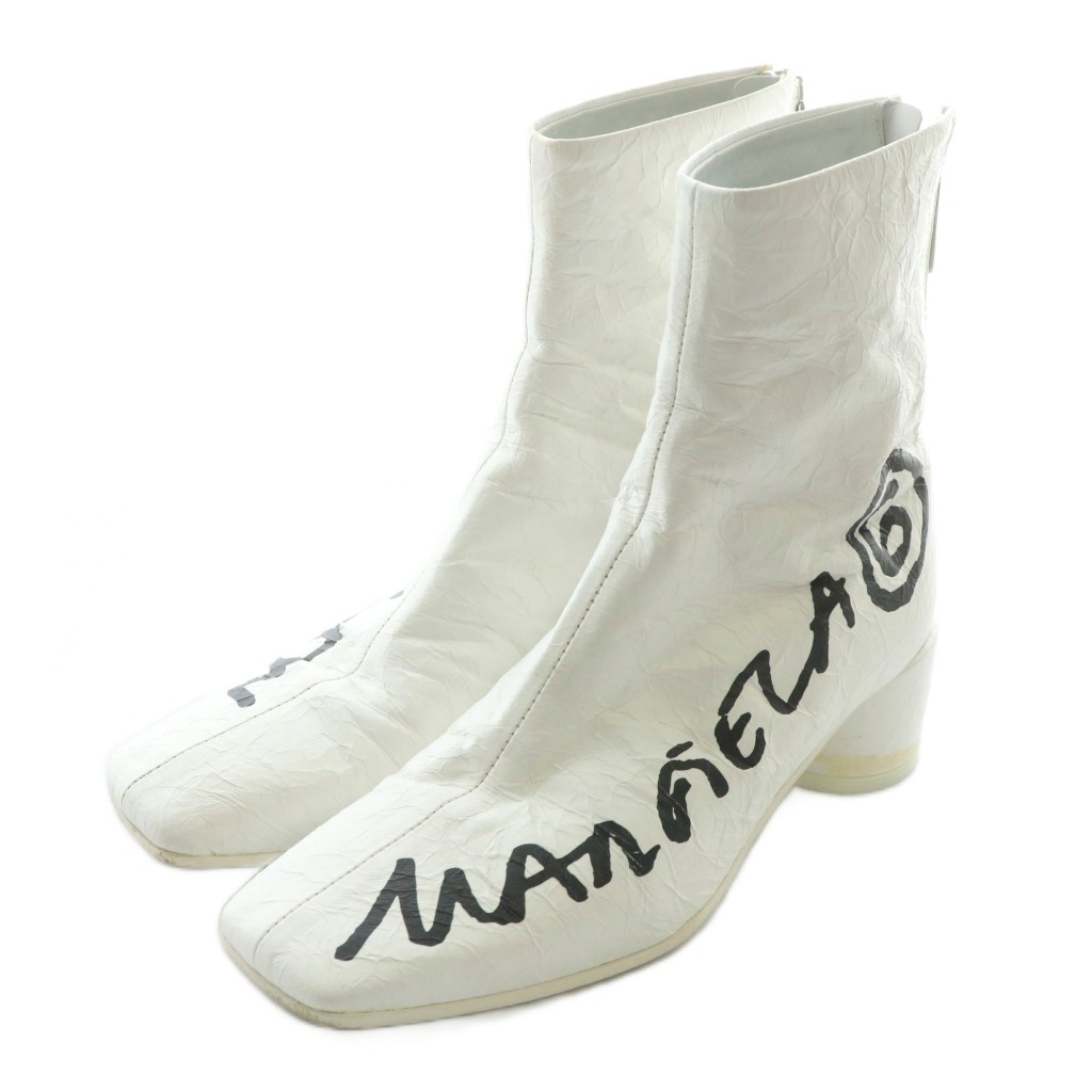 MM6 エムエムシックス メゾンマルジェラ レザー アンクルブーツ MM6