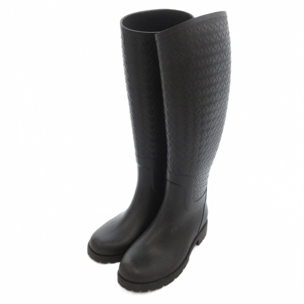 ボッテガヴェネタ BOTTEGA VENETA イントレチャート レインブーツ