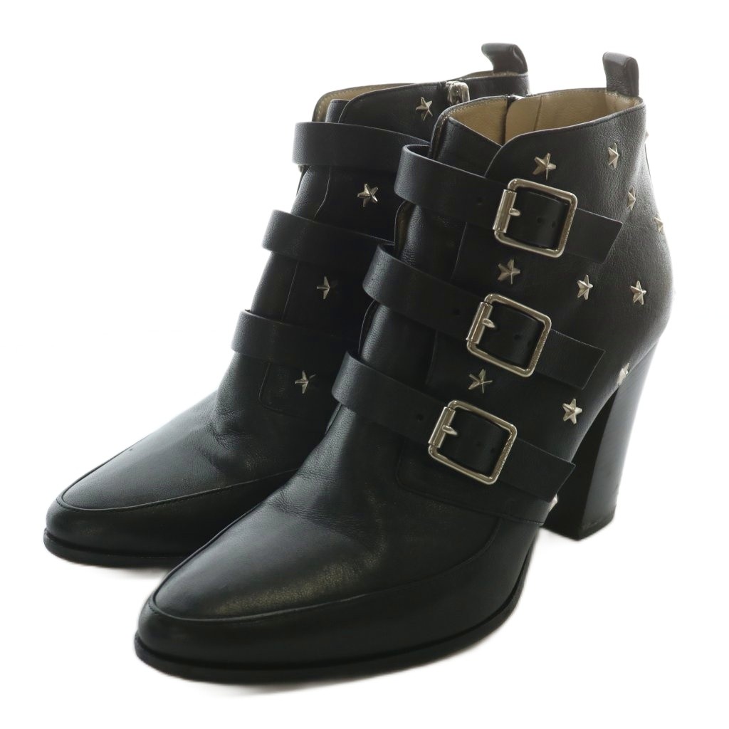 ジミーチュウ JIMMY CHOO ショートブーツ レザー ポインテッドトゥ