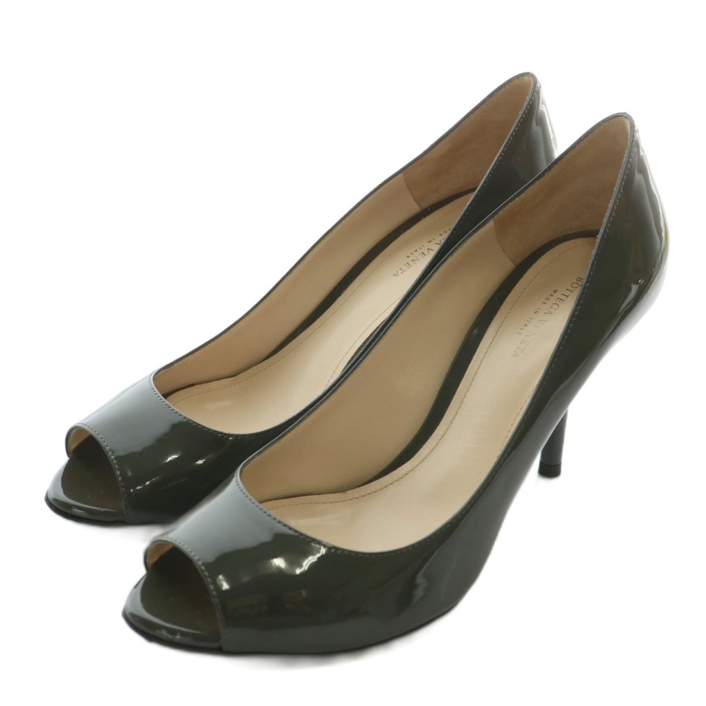 ボッテガヴェネタ BOTTEGA VENETA パンプス エナメル オープントゥ