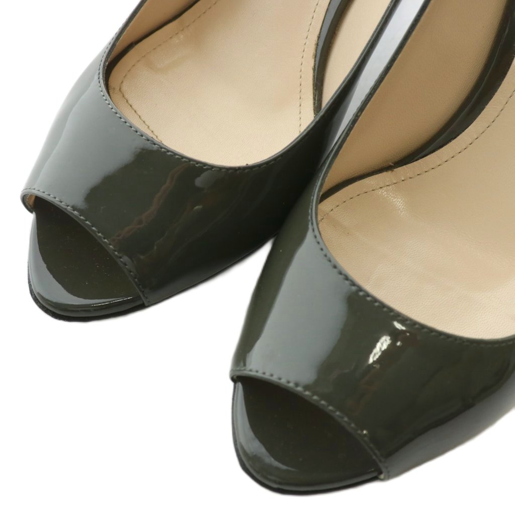 ボッテガヴェネタ BOTTEGA VENETA パンプス エナメル オープントゥ