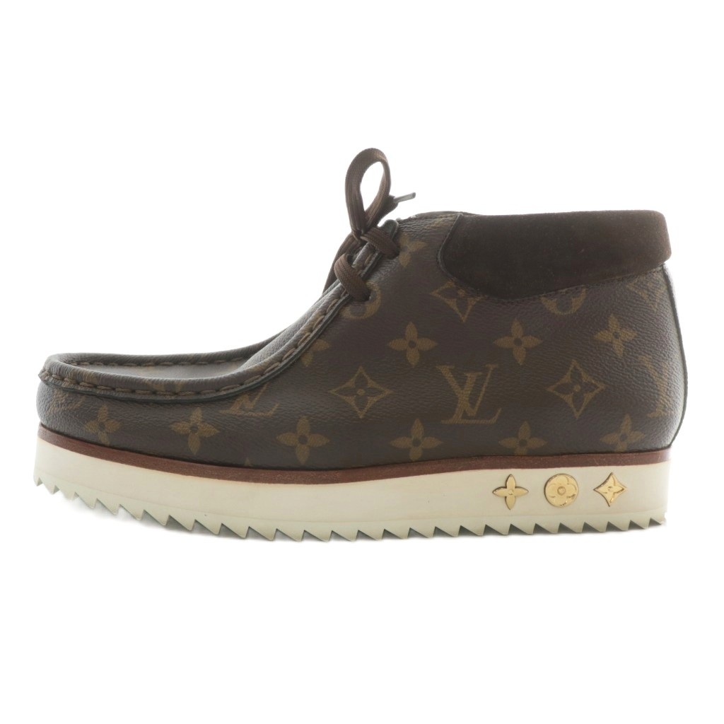ルイヴィトン Louis Vuitton レザー チャッカブーツ メンズ 7 26cm相当 キャメル イタリア製 シューズ 2929 LOUIS VUITTON ルイ・ヴィトン BA0055 Uチップ レザー チャッカブーツ