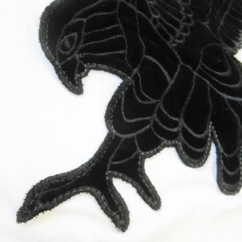 ステラマッカートニー 七分袖Tシャツ ドルマン 刺繍 イーグル 鷹 38 M 紺 ステラマッカートニー STELLA McCARTNEY 七分袖Tシャツ カットソー
