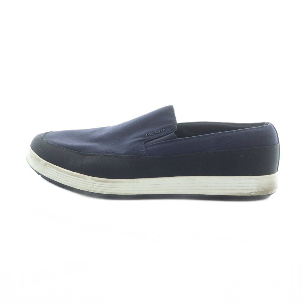 プラダスポーツ PRADA SPORT スリッポン シューズ 靴 ロゴ 8 27cm 紺 