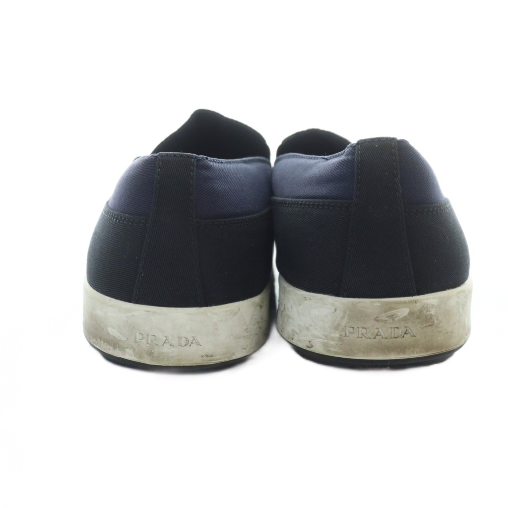 プラダスポーツ PRADA SPORT スリッポン シューズ 靴 ロゴ 8 27cm 紺 