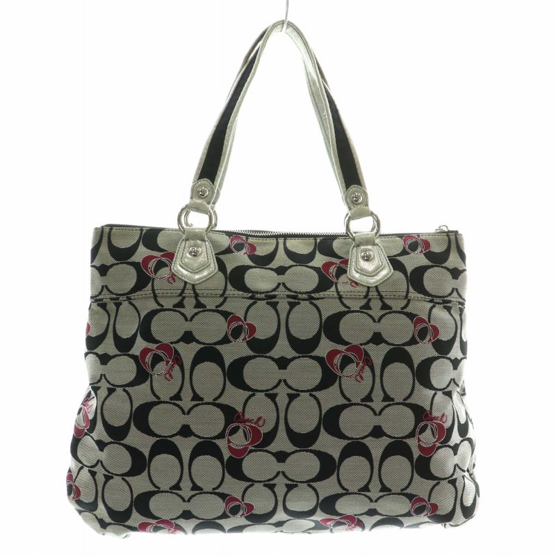 1円～ COACH コーチ シグネチャー ポピー トート バッグ