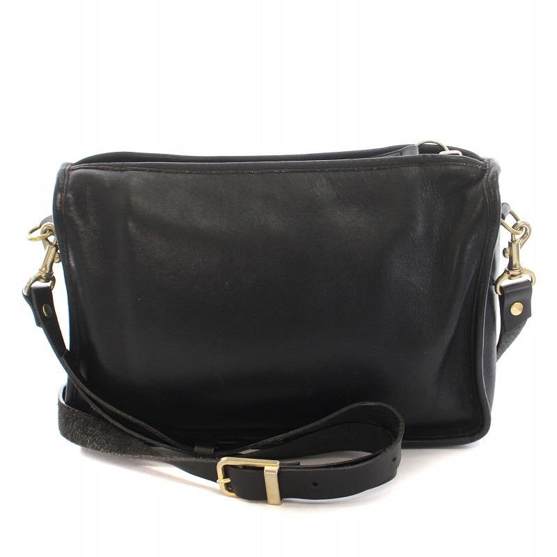 コーチ COACH オールドコーチ ショルダーバッグ レザー スクエア 黒 