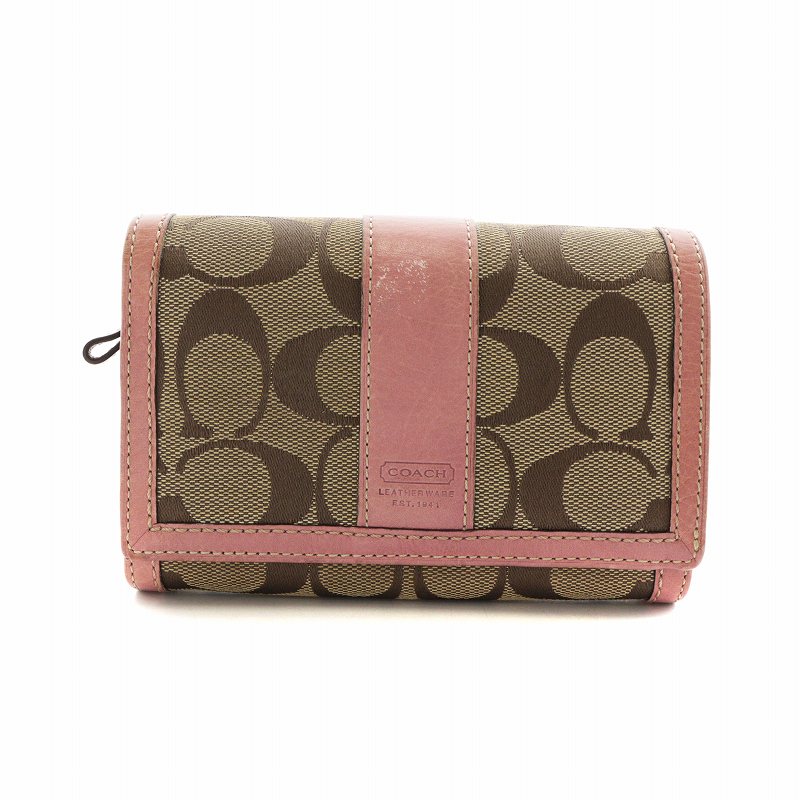 コーチ COACH 二つ折り財布 ウォレット シグネチャー キャンバス