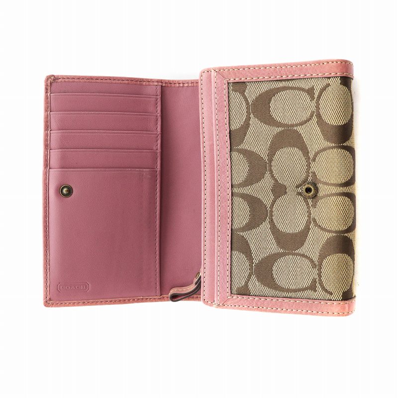 コーチ COACH 二つ折り財布 ウォレット シグネチャー キャンバス