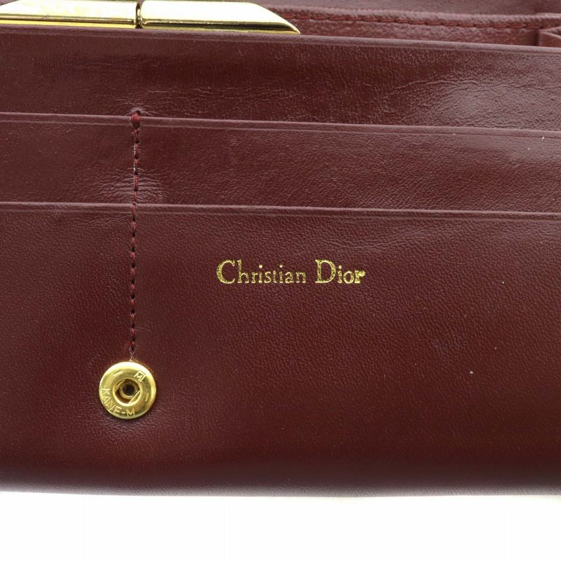 Dior 二つ折り財布 クリスチャンディオール Christian Dior 長財布 二つ折り レザー