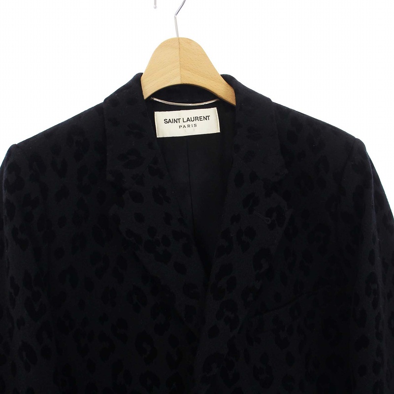 SAINT LAURENT ナイロンジャケット ヒョウ柄裏地