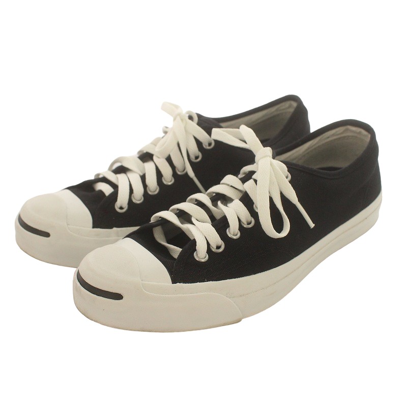 ジャックパーセル コンバース 黒白 ブラック ホワイト 26.5 送料無料