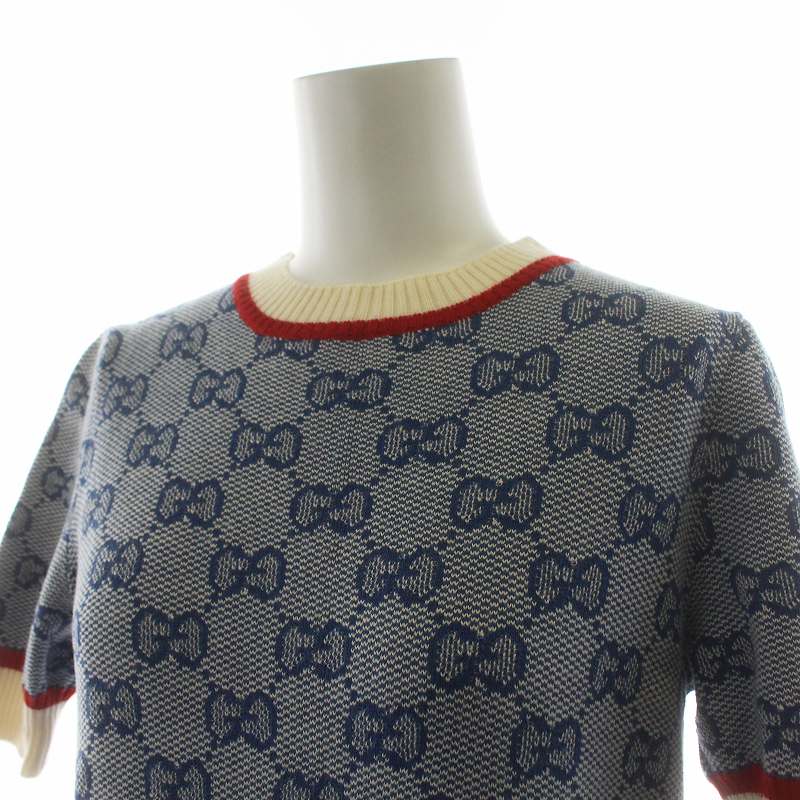 GUCCI 半袖ワンピース　グリーン　GGパターン GUCCI 半袖ワンピース グリーン GGパターン GUCCI 半袖