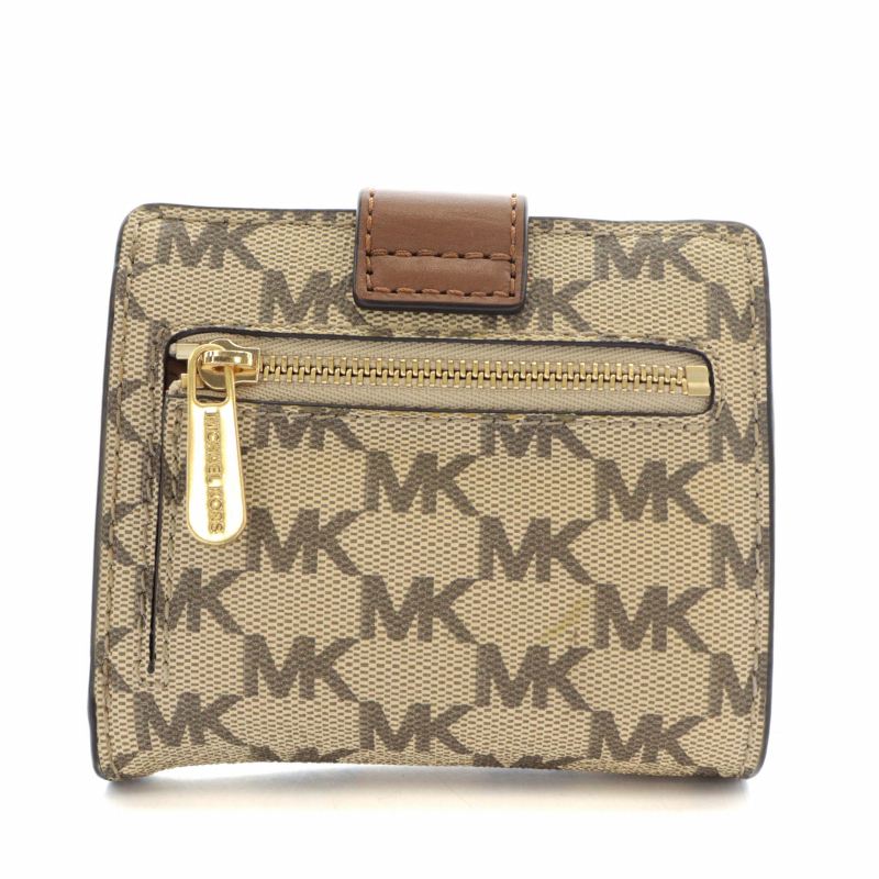 MICHAEL KORS BI-FOLD財布 ベージュ/ブラウン MICHAEL KORS 二つ折り