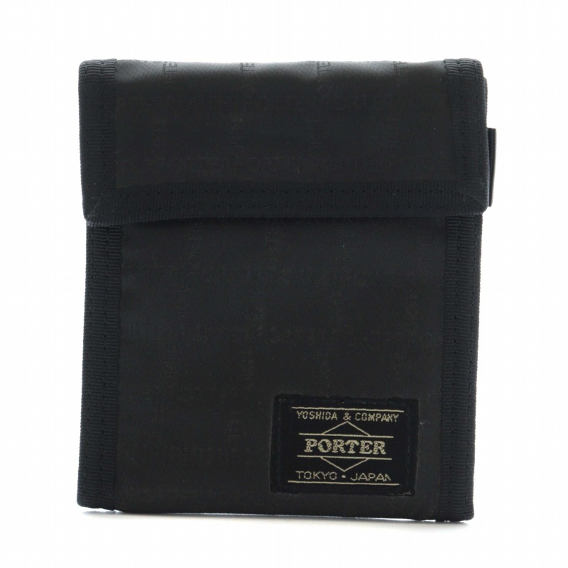 ポーター PORTER 吉田カバン 財布 二つ折り ナイロン ロゴ 総柄