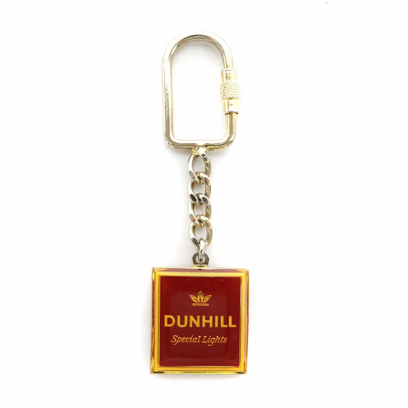 ダンヒル dunhill キーホルダー キーリング チャーム ロゴ 赤 レッド 