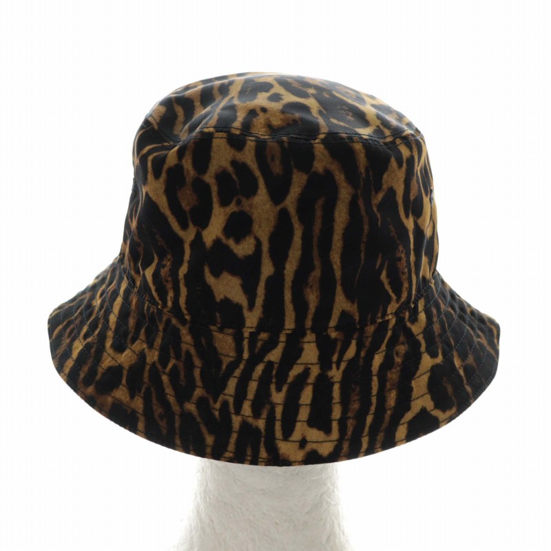 バーバリー BURBERRY バケットハット バケハ 帽子 ナイロン ヒョウ柄 