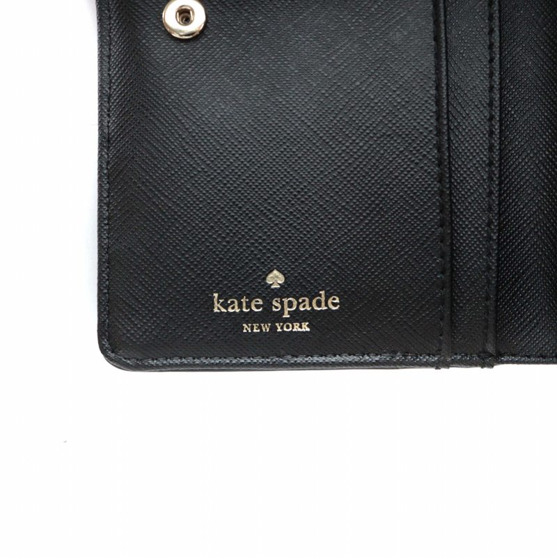 ケイトスペード KATE SPADE 財布 二つ折り レザー 猫モチーフ ライン